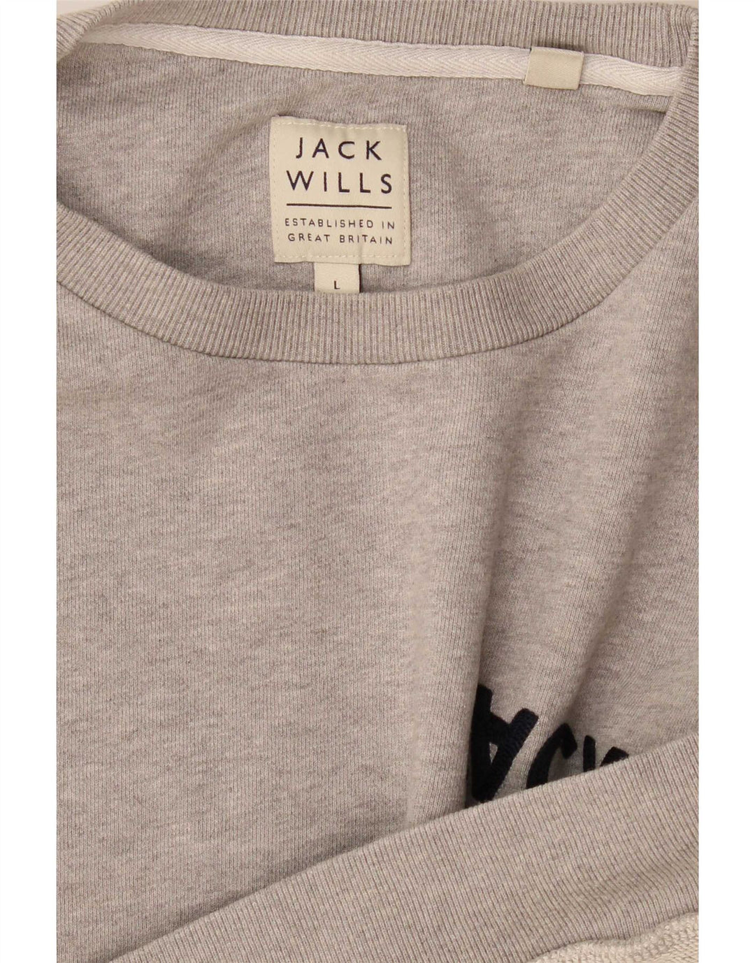 Felpa grafica da uomo Jack Wills Maglione grande grigio