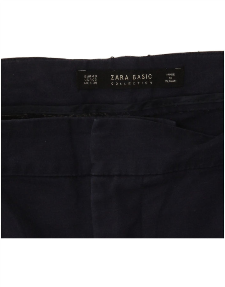Pantaloni chino slim da donna Zara EU 40 medi W30 L26 blu navy