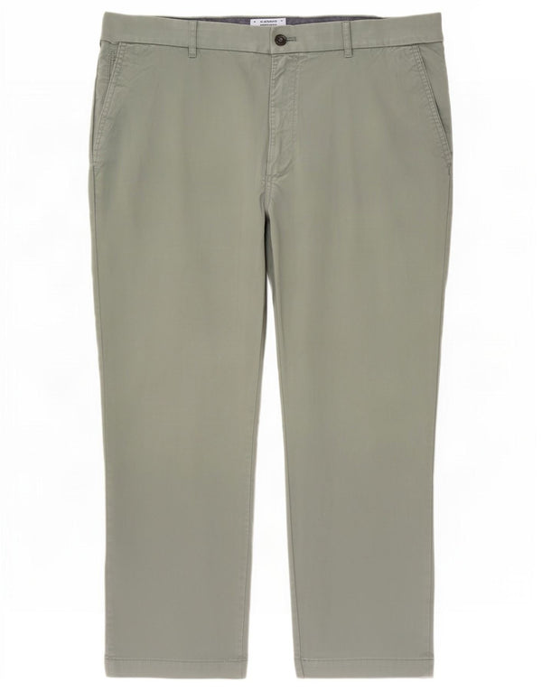 Pantaloni chino dritti Marks & Spencer da uomo blu Harbour W40 L29 verdi