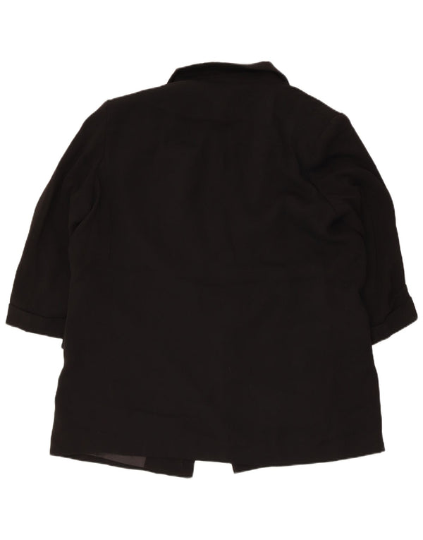 Giacca blazer aperta da donna con maniche a 3/4 Zara UK 18 XL poliestere nero