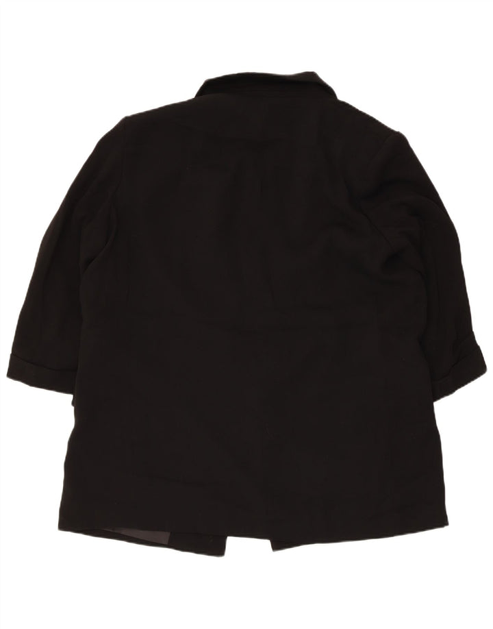 Giacca blazer aperta da donna con maniche a 3/4 Zara UK 18 XL poliestere nero