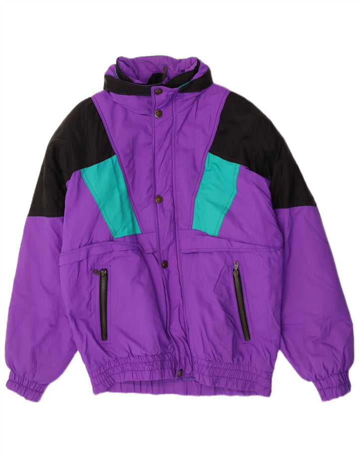 Giacca da sci con cappuccio da uomo Sorry IT 50 Large Viola Colourblock Poliammide