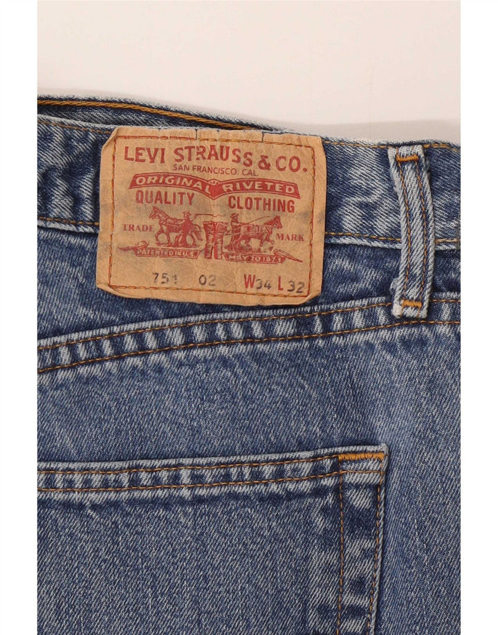 Levi's Uomo 751 Jeans dritti W34 L28 Blu