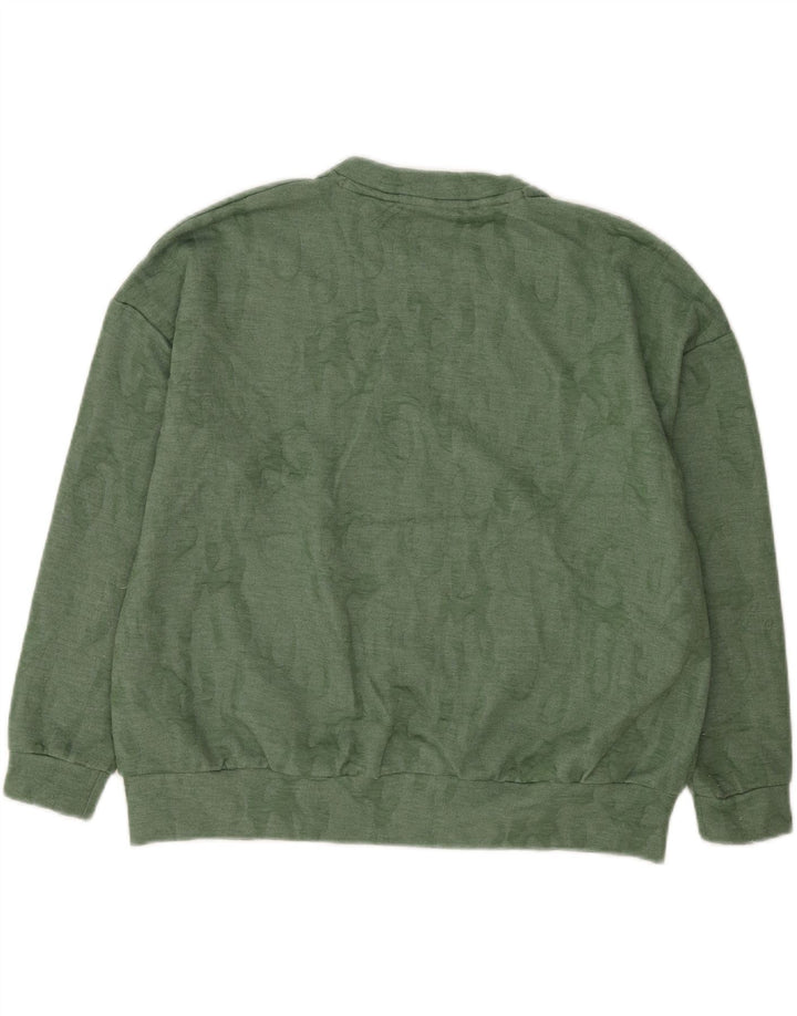 Felpa da uomo con grafica ampia Under Armour, maglione piccolo, poliestere verde