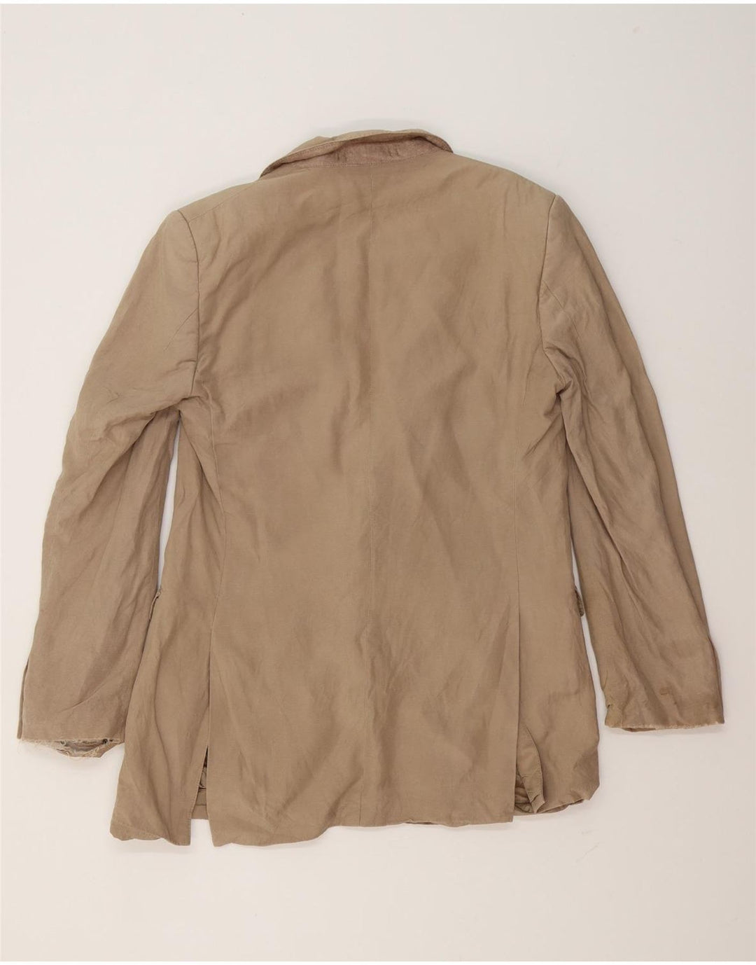 Giacca blazer da uomo a 2 bottoni Jaeger UK 40 grande seta beige