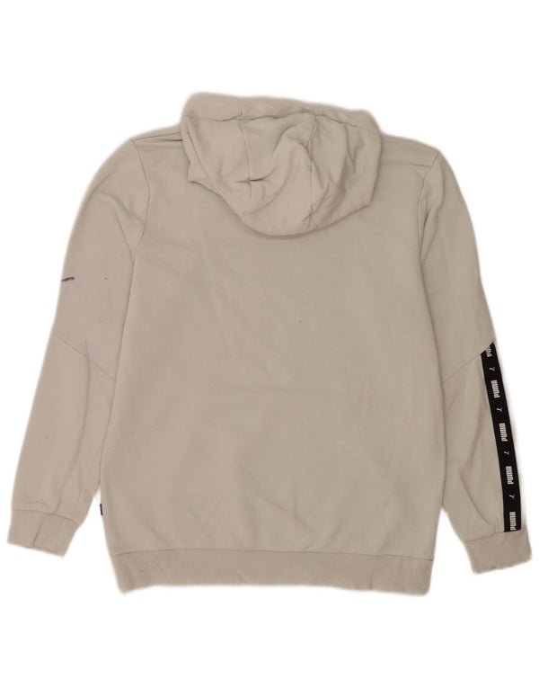 Felpa con cappuccio grafica da uomo Puma in cotone grigio medio