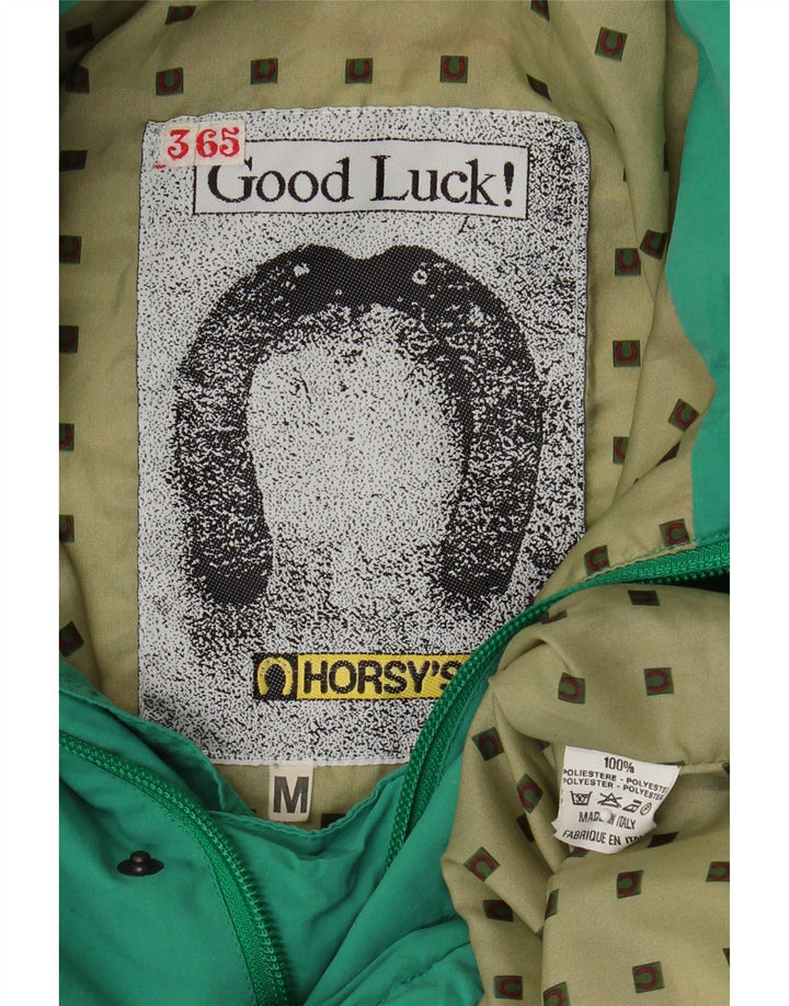Giacca anorak da uomo vestibilità ampia con cappuccio Good Luck UK 38 Poliestere verde medio