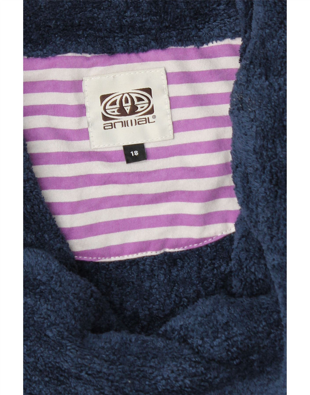 ANIMAL Maglione in pile da donna con collo alto UK 18 XL Poliestere blu navy