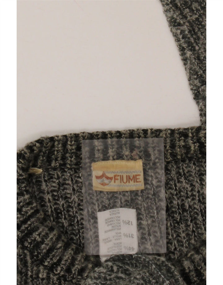 Maglione maglione girocollo da uomo FIUME 2XL Acrilico color block grigio