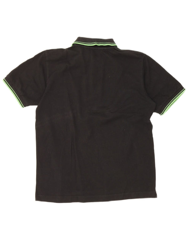 Polo Kappa Uomo Piccola in Cotone Rigato Nero