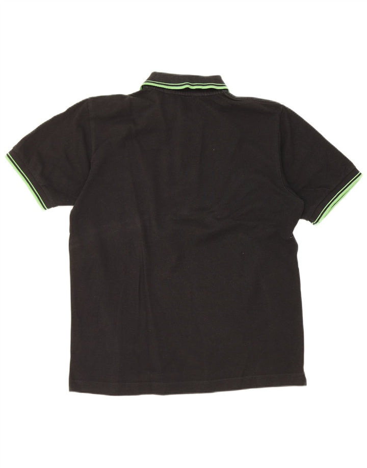 Polo Kappa Uomo Piccola in Cotone Rigato Nero