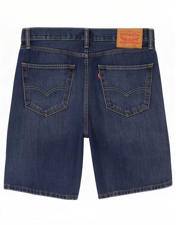 Pantaloncini di jeans Levi's 502 da uomo W32 in cotone blu medio
