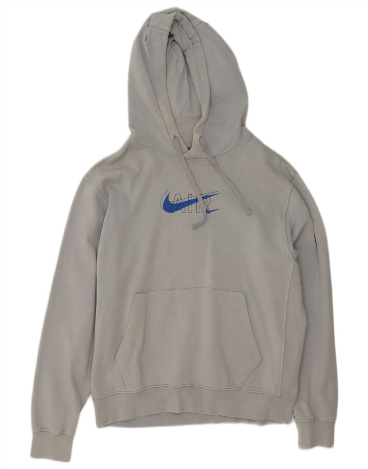 Felpa con cappuccio grafica da uomo Nike Large in cotone grigio