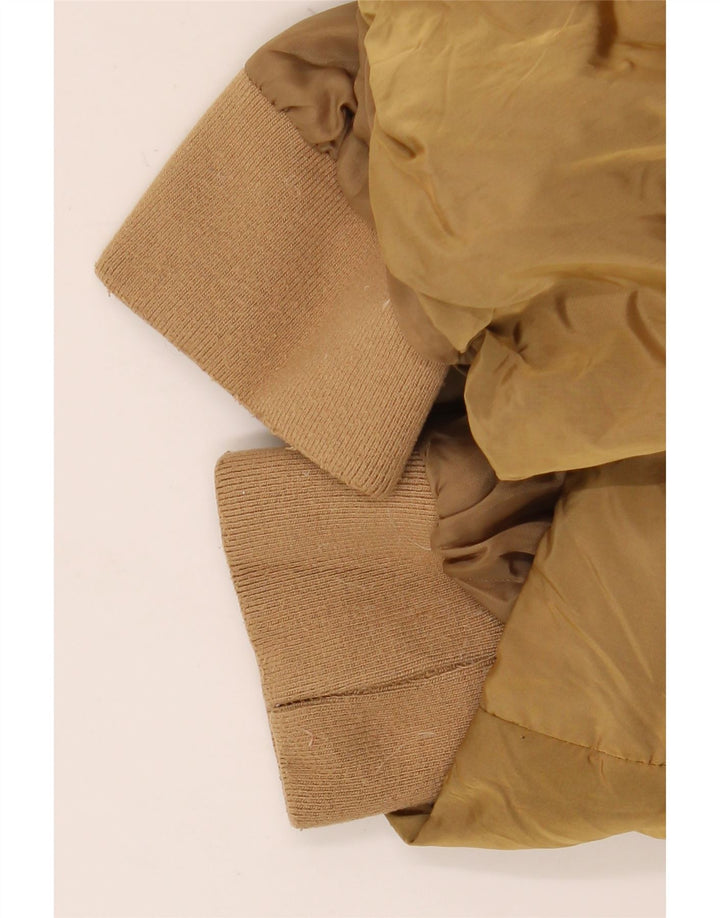 Giacca imbottita oversize con cappuccio da donna Zara UK 14 medio kaki poliammide