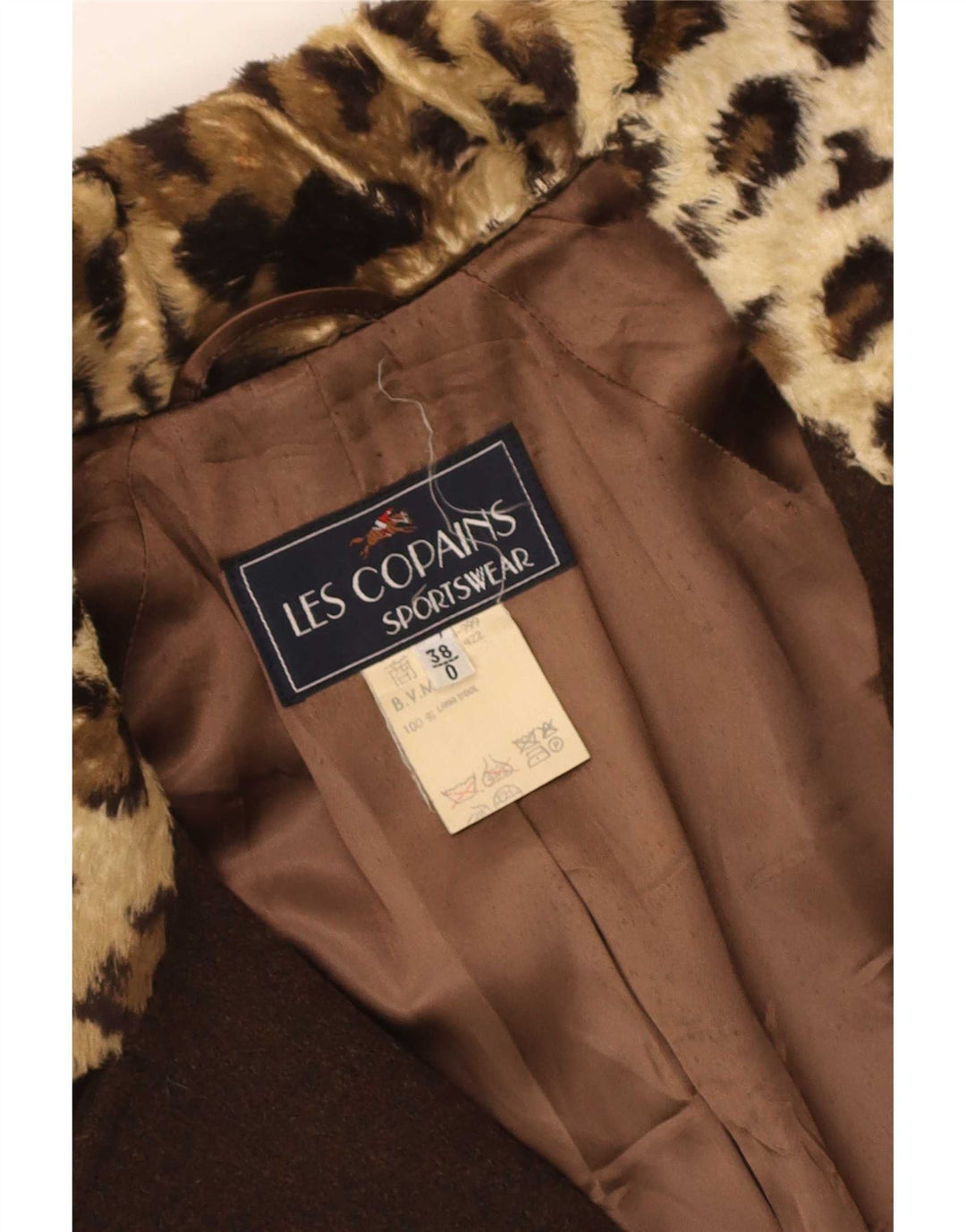 Cappotto doppiopetto da donna Les Copains EU 38 Marrone medio Stampa animalier