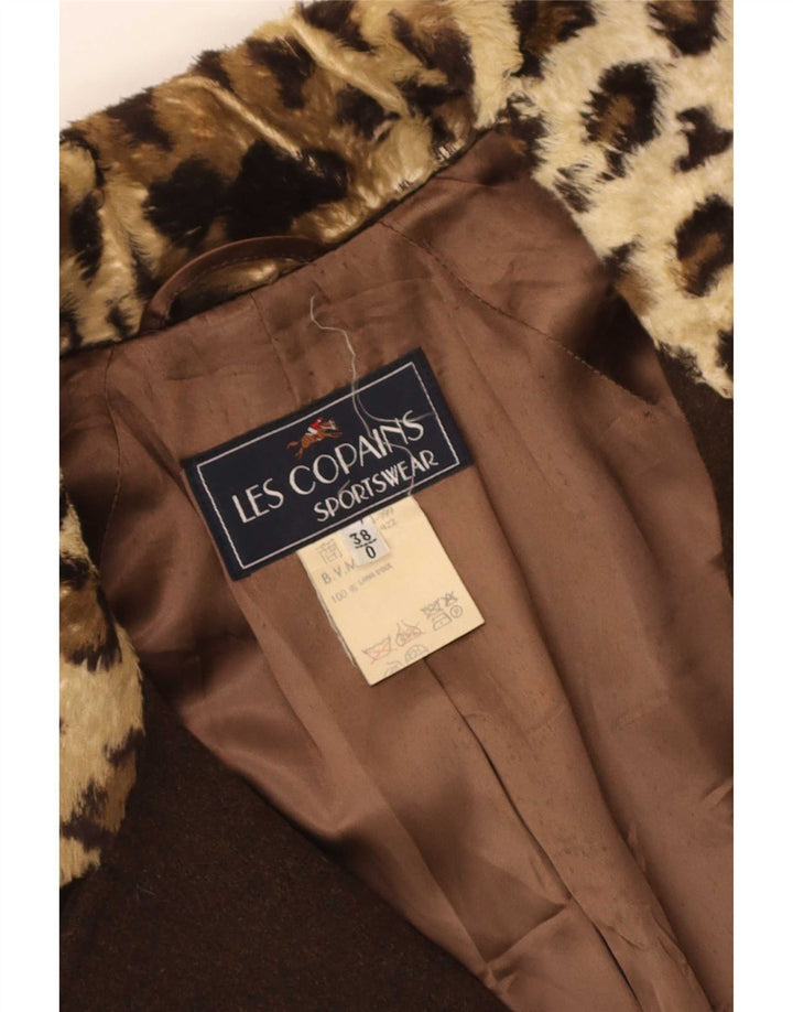 Cappotto doppiopetto da donna Les Copains EU 38 Marrone medio Stampa animalier
