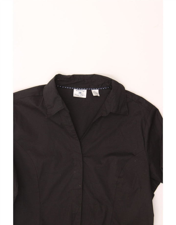 LEE Womens Riders Shirt UK 16 Large Black Cotton Vintage Lee and Second-Hand Lee from Messina Hembry 