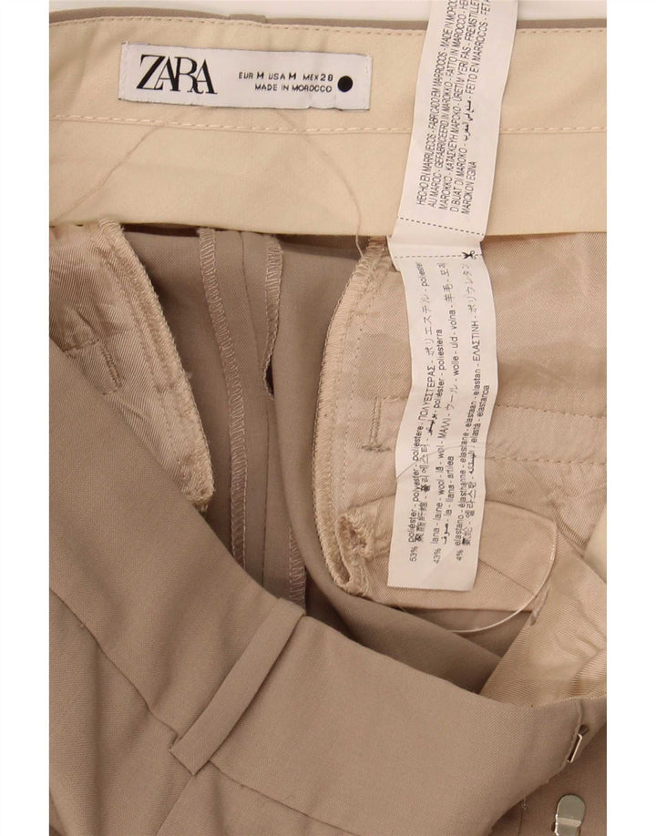 Pantaloni da abito affusolati da donna Zara medi W28 L30 poliestere beige