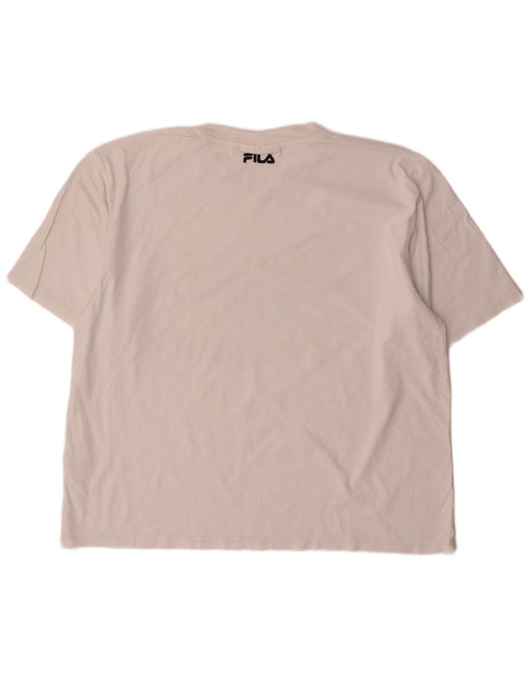 T-shirt grafica da uomo Fila Duke, grande, in cotone bianco