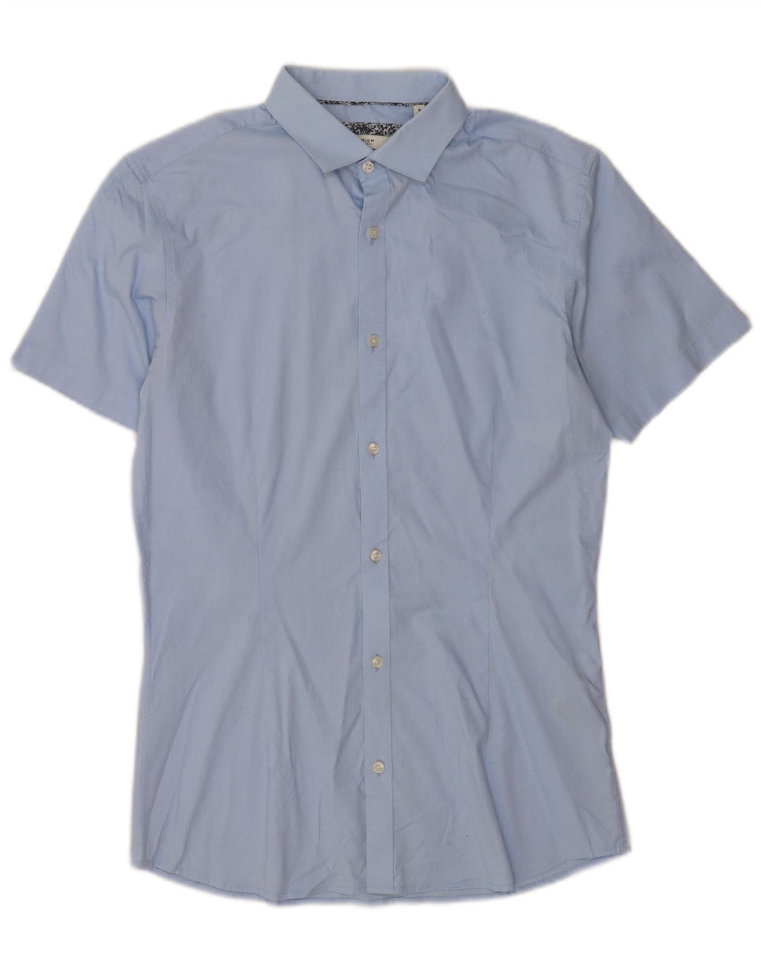 Camicia a maniche corte da uomo Jack & Jones taglia 40 in cotone blu medio