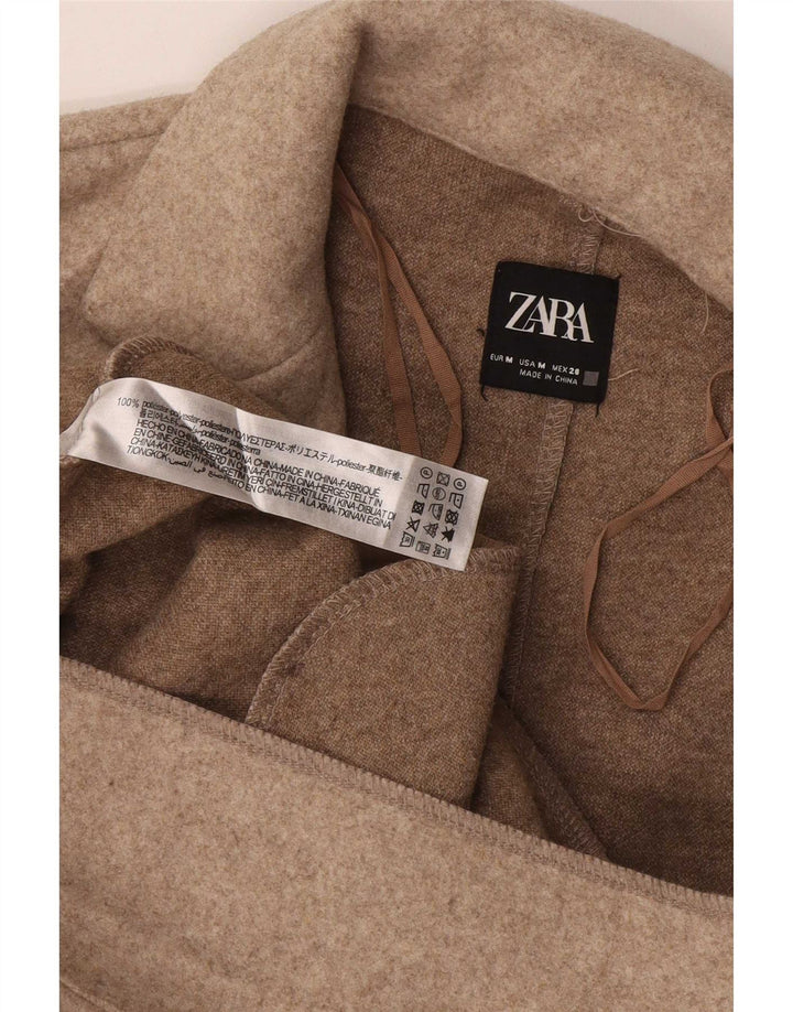 Cappotto da donna Zara UK 14 Poliestere beige medio