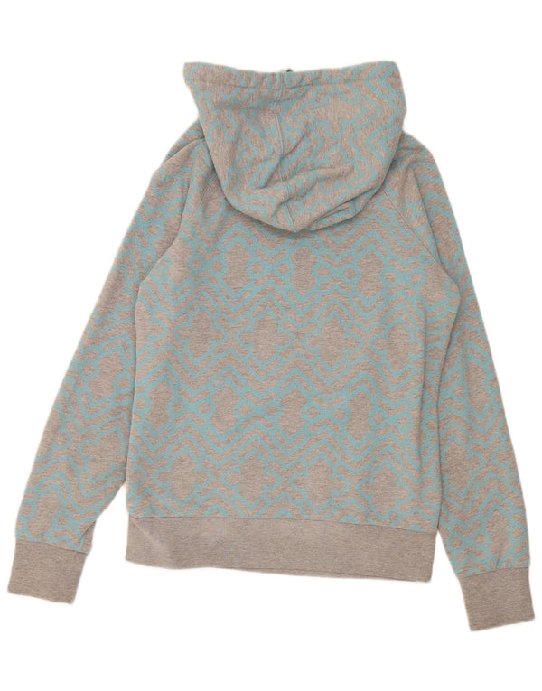 Maglione con cappuccio da donna Fat Face UK 10 Piccolo cotone geometrico grigio