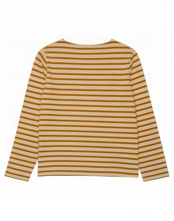 Cos Womens Top Long Sleeve UK 16 Large White Striped Cotton