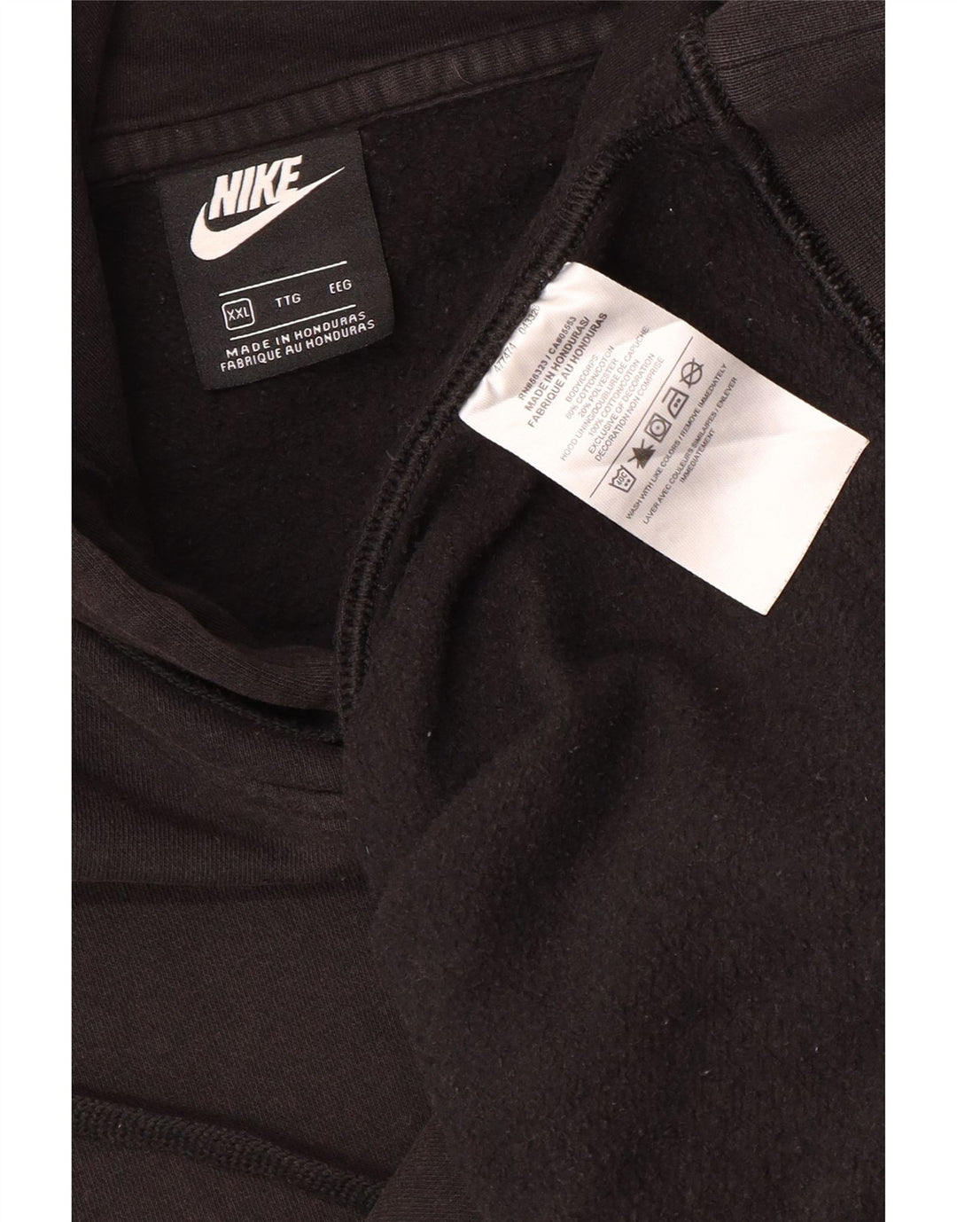 Felpa con cappuccio da uomo Nike 2XL cotone nero