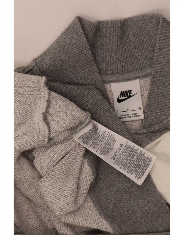 Giacca da ginnastica Nike da uomo con grafica, piccola, in cotone color block grigio