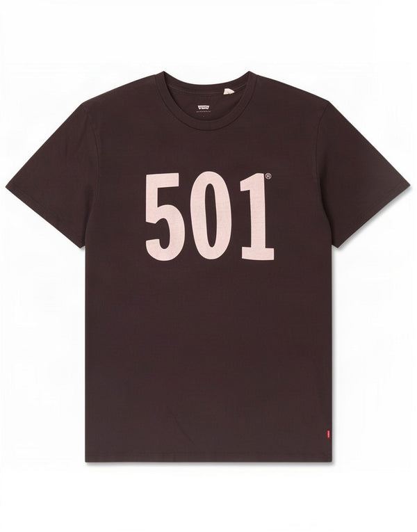 T-shirt grafica Levi's da uomo 501 Top grande in cotone nero