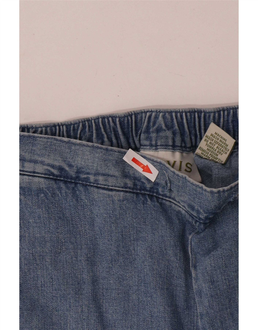 Jeans dritti regolari da donna Orvis piccoli W32 L25 cotone blu