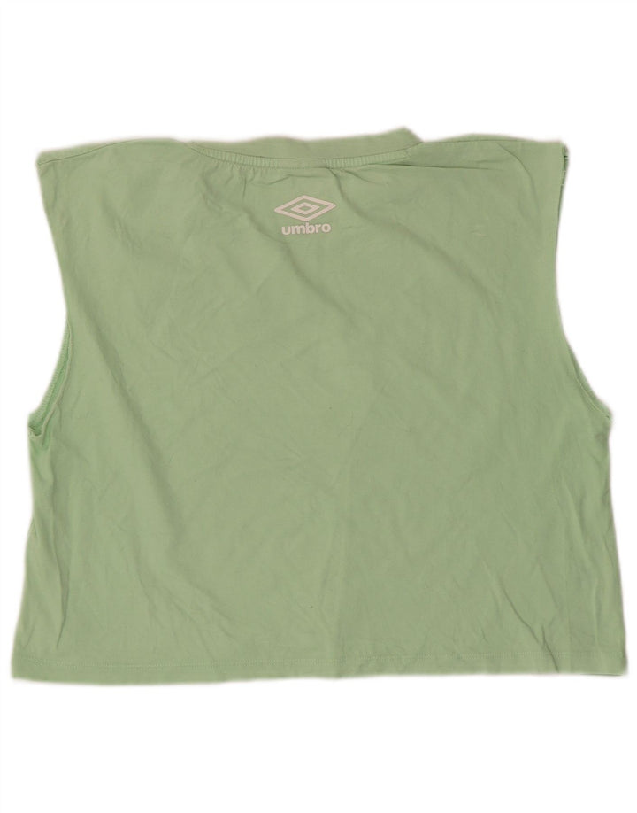 Umbro Canottiera grafica corta da donna UK 14 Large Verde