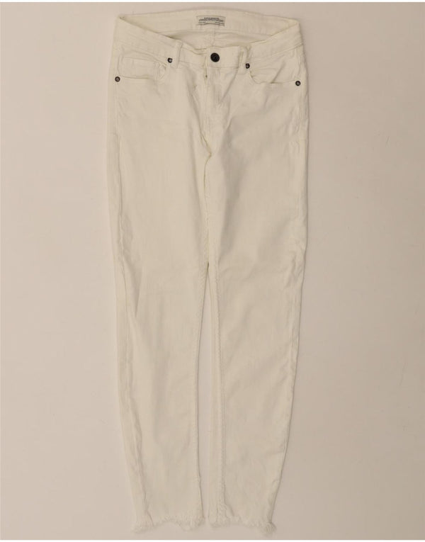 Jeans slim da donna ZARA EU 38 Small W28 L26 Bianco