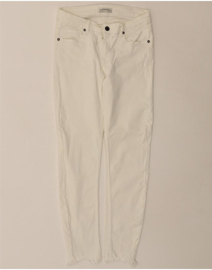 Jeans slim da donna ZARA EU 38 Small W28 L26 Bianco