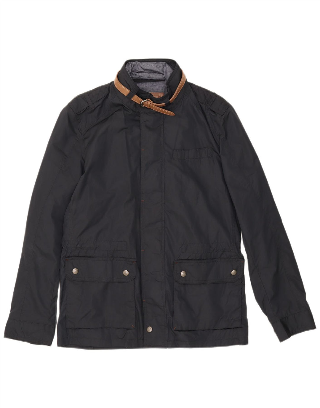 Giacca utility da uomo Massimo Dutti UK 38 nylon blu navy medio