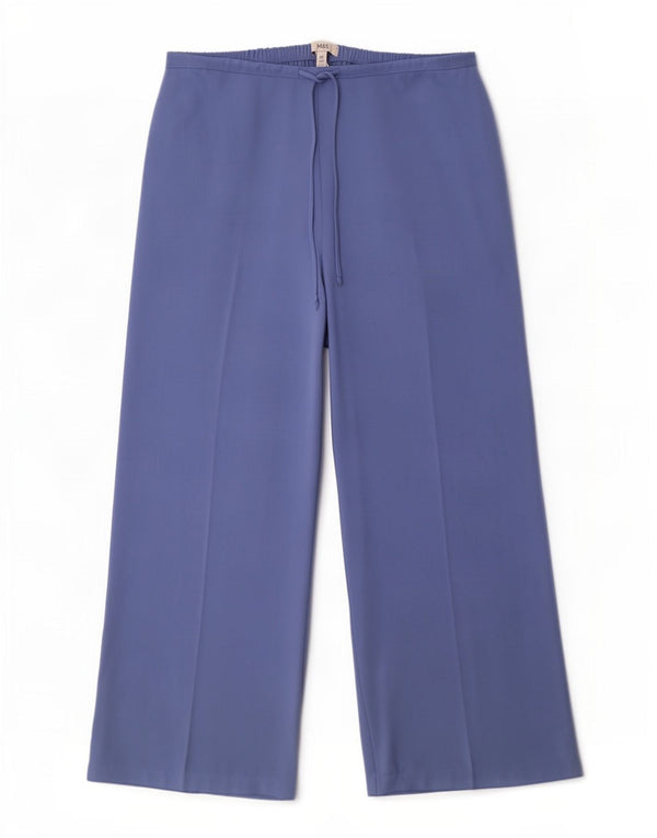 Pantaloni casual a vita alta da donna Marks & Spencer UK 20 2XL W40 L29 Blu