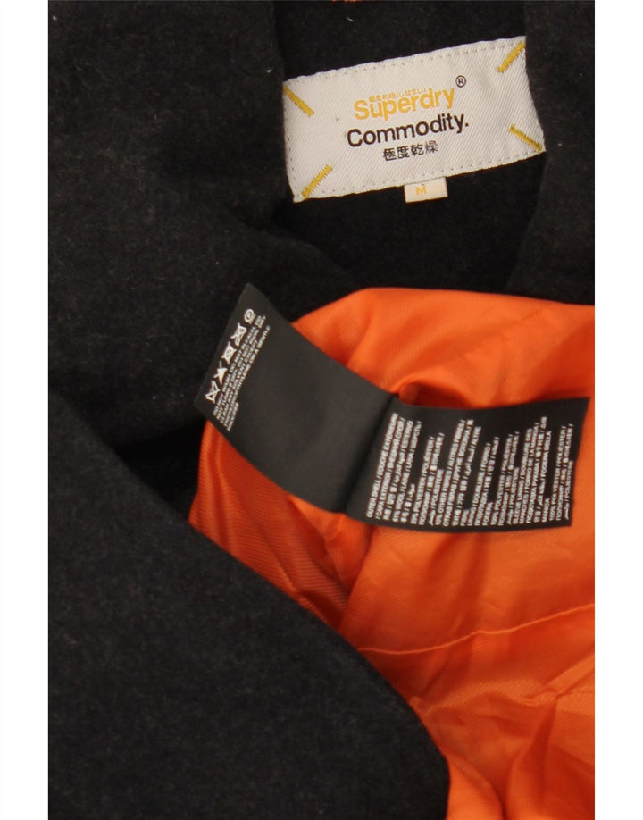 Cappotto da marinaio da uomo Superdry UK 38 lana nera media