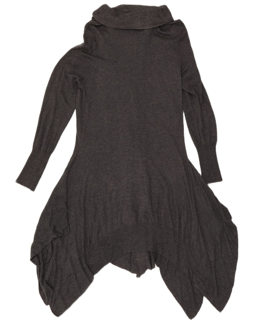 Maglione cardigan aperto lungo da donna Marks & Spencer UK 16 grande grigio