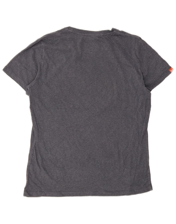 T-shirt grafica da uomo Superdry Top XL in cotone grigio