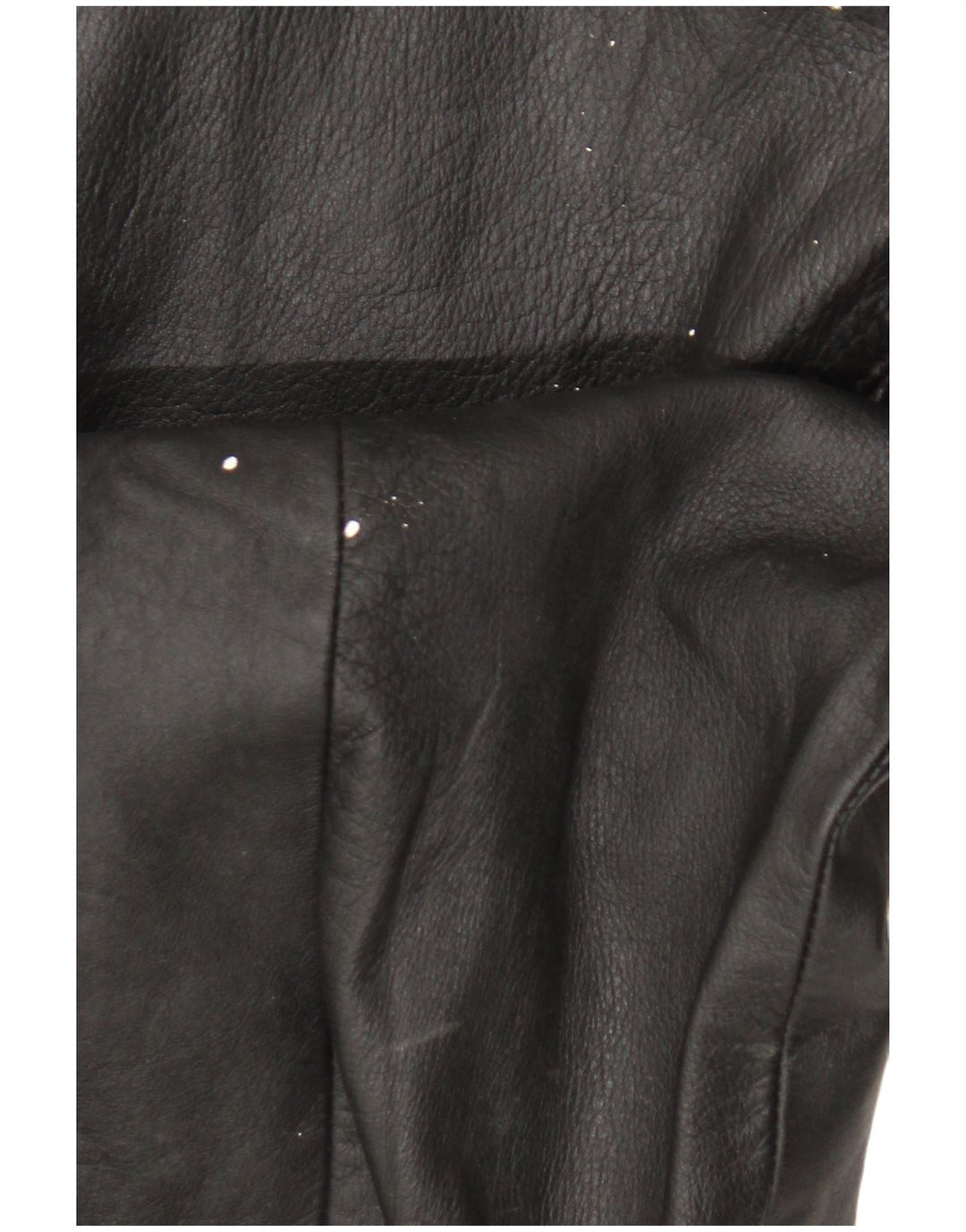 Cappotto in pelle vintage da donna UK 14 grande nero
