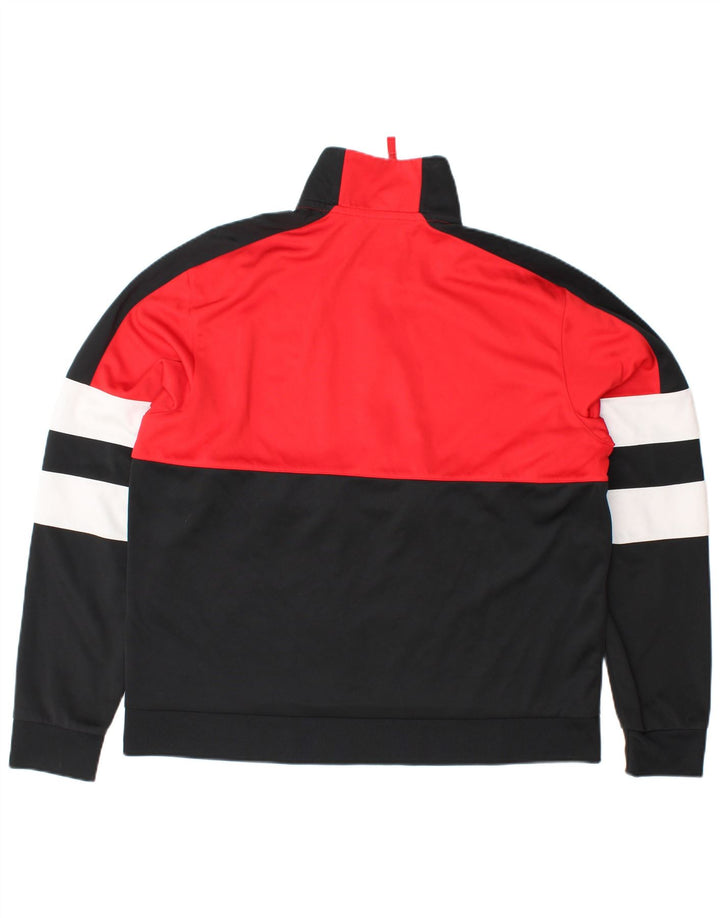 NIKE Giacca da tuta da uomo pullover in poliestere color block rosso medio