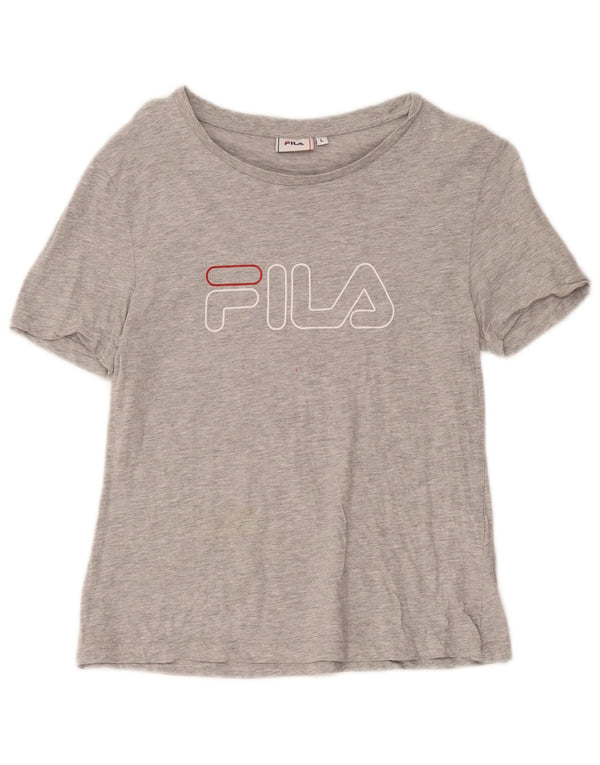 Maglietta grafica per ragazze Fila Top 13-14 anni Large in cotone grigio