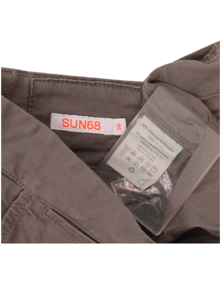 Pantaloni chino slim da uomo Sun68 W38 L34 cotone grigio