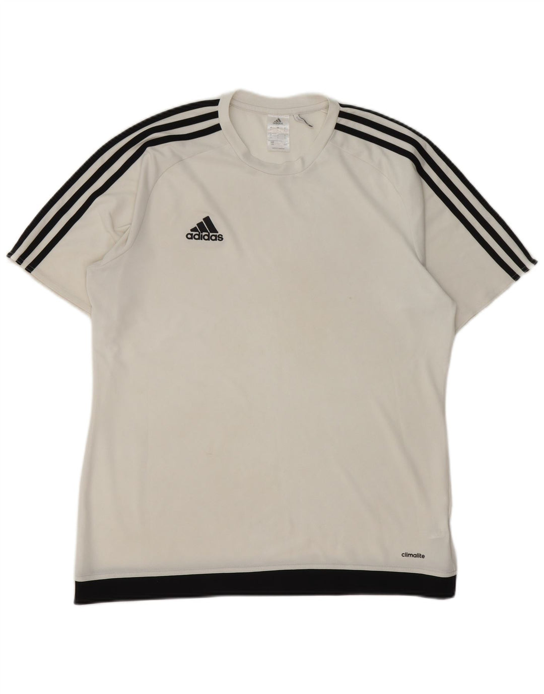 T-shirt Adidas Climalite da uomo, grande, in poliestere color block bianco