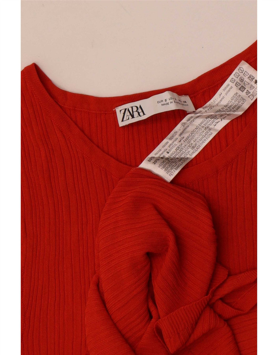 Canotta Zara da donna UK 8 piccola in viscosa arancione