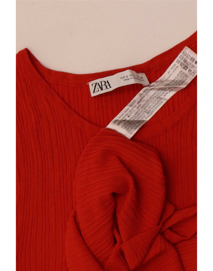 Canotta Zara da donna UK 8 piccola in viscosa arancione
