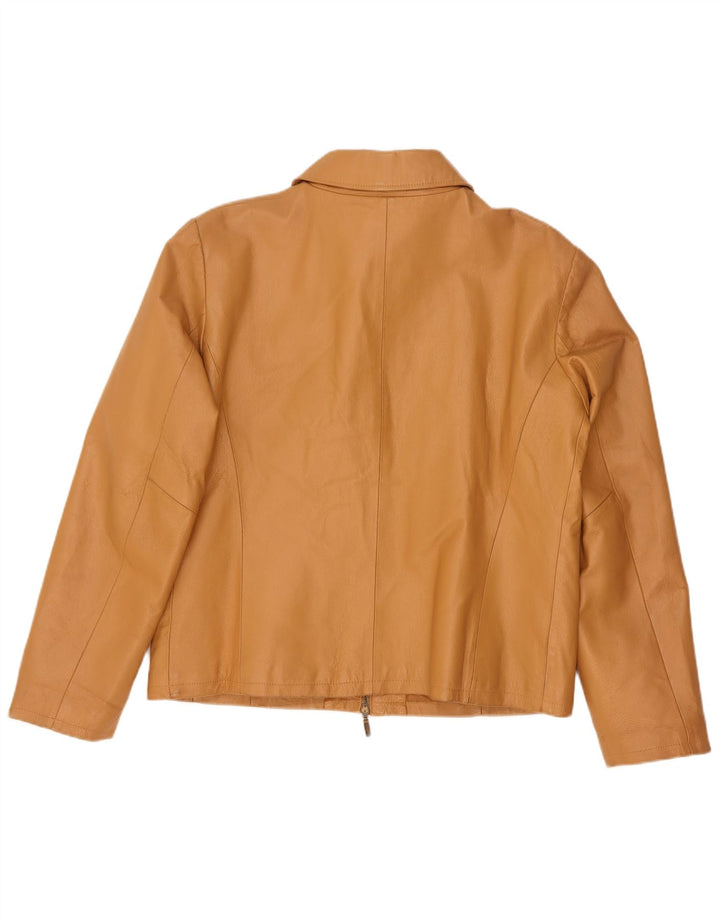 Giacca in pelle da donna Montereggi UK 14 Grande pelle beige