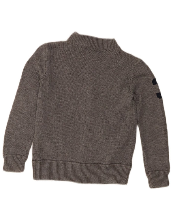 Polo Ralph Lauren Maglione cardigan grafico per ragazzi 7-8 anni piccolo in cotone grigio