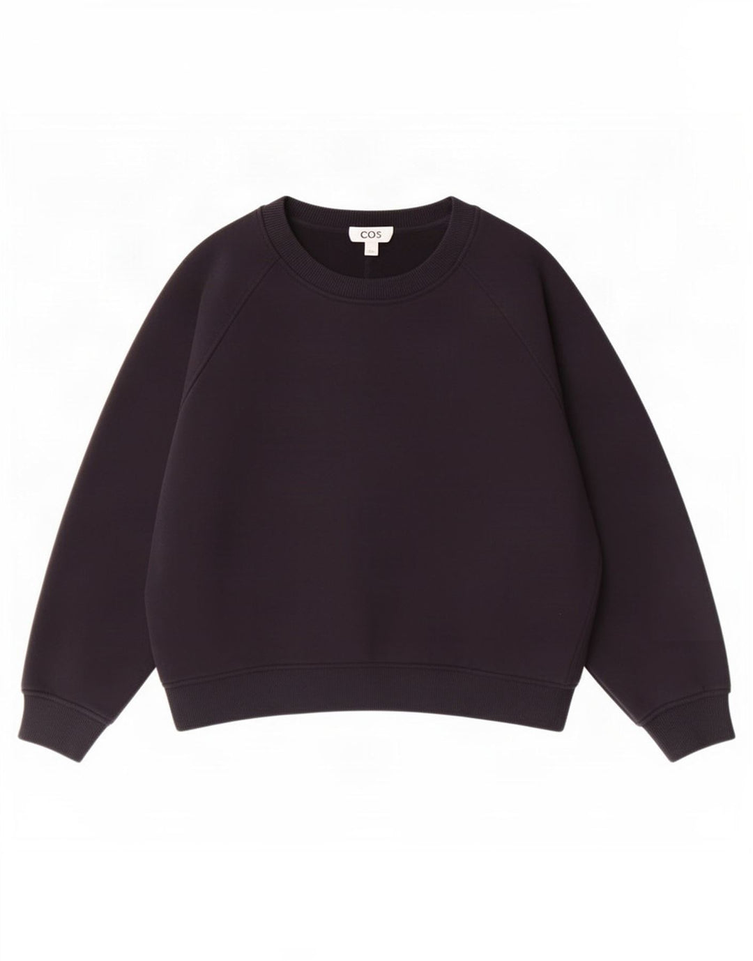 Felpa oversize da donna Cos, maglione UK 14, cotone blu navy medio