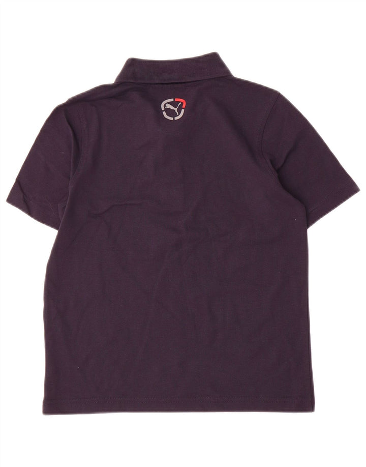 Polo Puma da bambino 9-10 anni in cotone blu navy